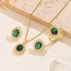 Royal Green Jewelry Set 18K Waterproof