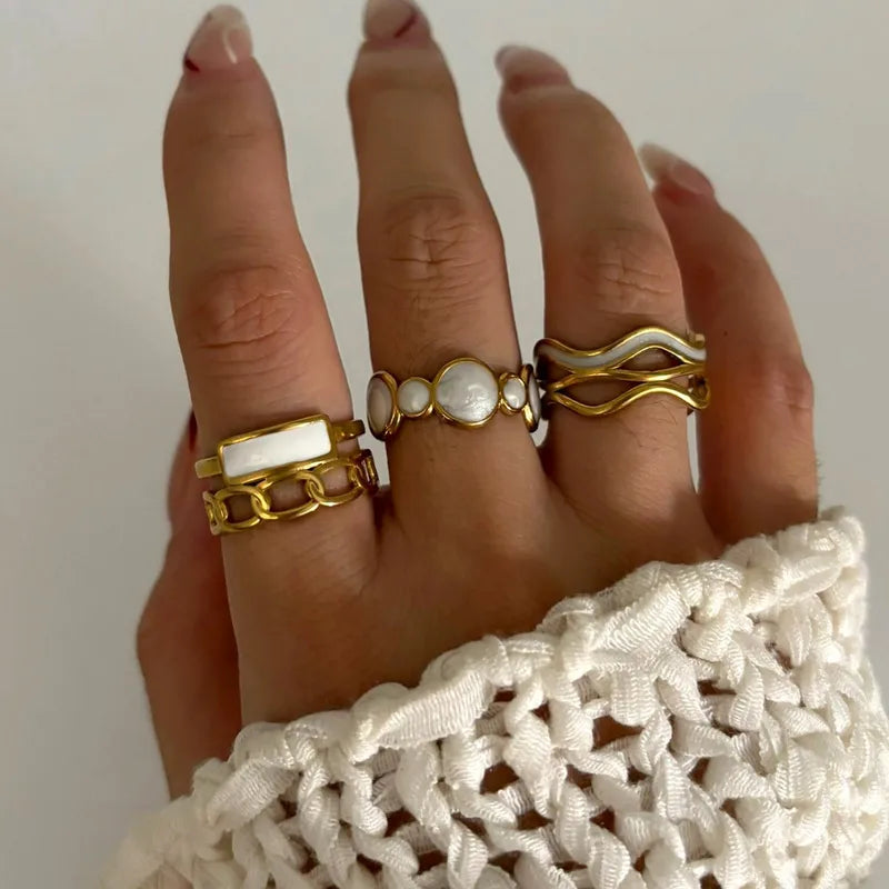 Link Harmony Ring Open 18K Waterproof
