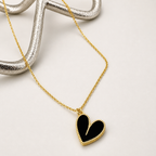 Beaded Heart Necklace 18K Waterproof