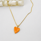 Enamel Heart Necklace 18K Waterproof