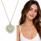 Smiley Heart Necklace 18K Waterproof