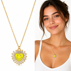 Smiley Heart Necklace 18K Waterproof