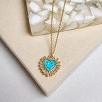 Smiley Heart Necklace 18K Waterproof