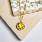 Smiley Heart Necklace 18K Waterproof