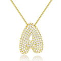 Pavé Initial Necklace 18K Waterproof