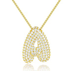Pavé Initial Necklace 18K Waterproof