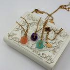 Turquoise Medal Cross Necklace 18K Waterproof