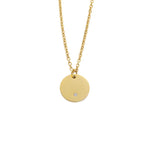 Personalized Round Charm Necklace 18K Waterproof