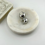Silver Chunky Hoop Earrings Waterproof