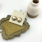 Pearl Shell Stud Earrings 18K Waterproof