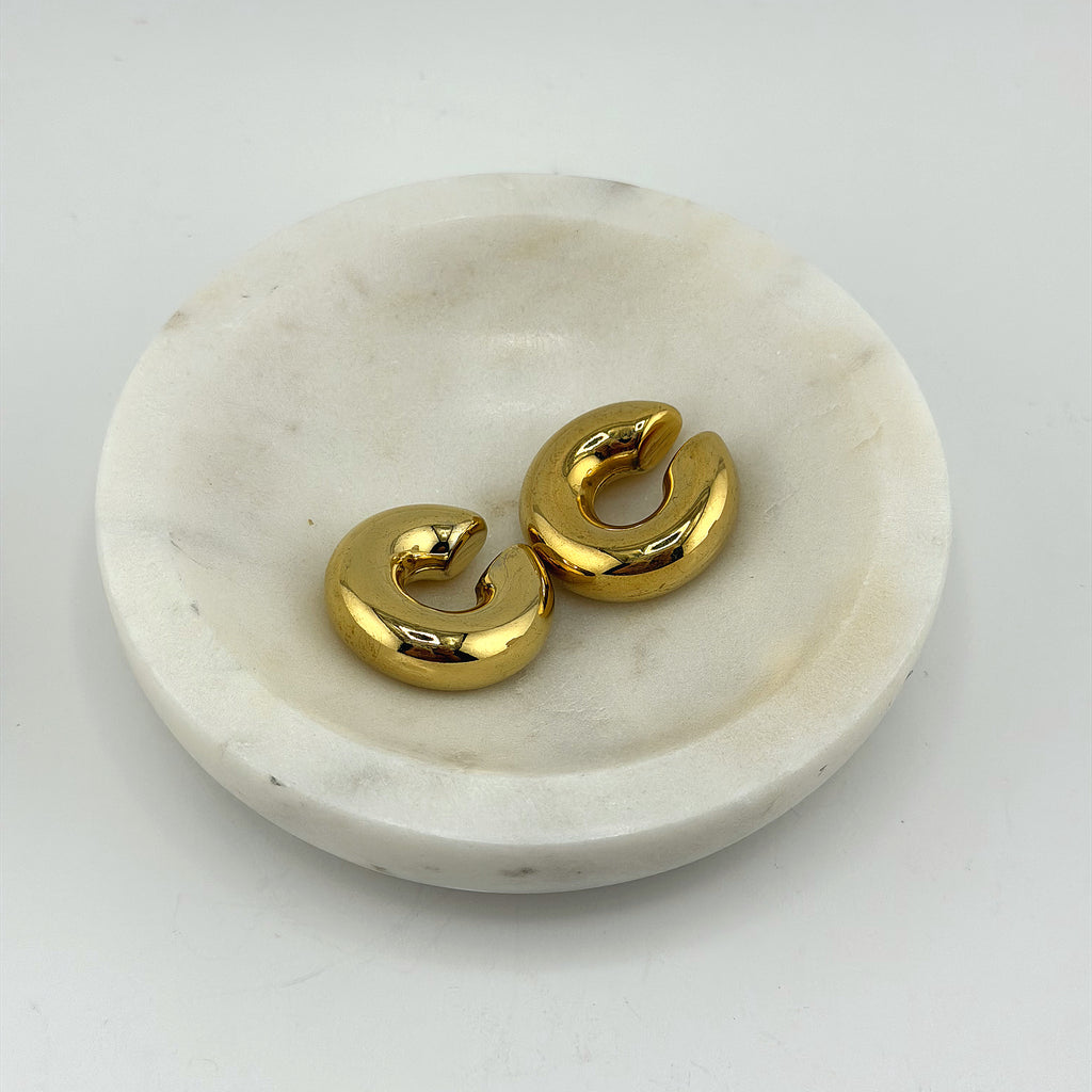Bold Open Hoop Earrings 18K Waterproof