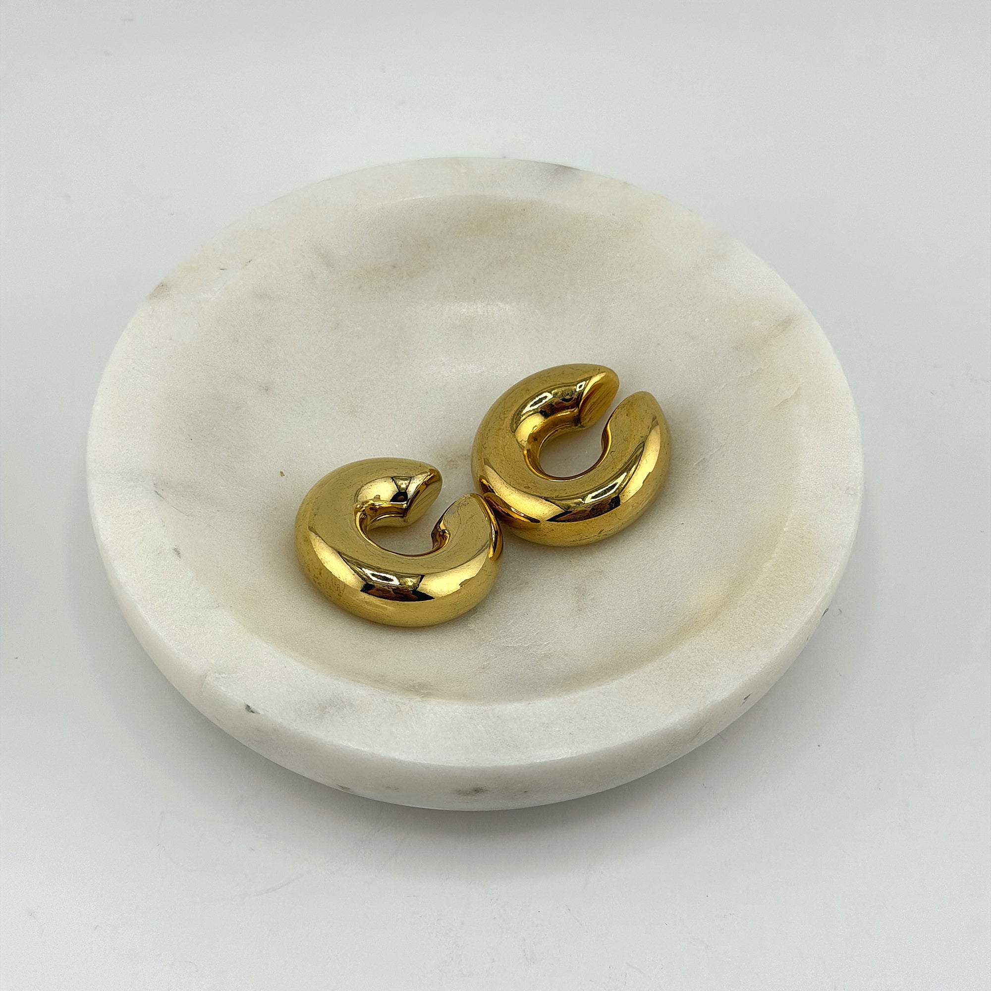 Bold Open Hoop Earrings 18K Waterproof