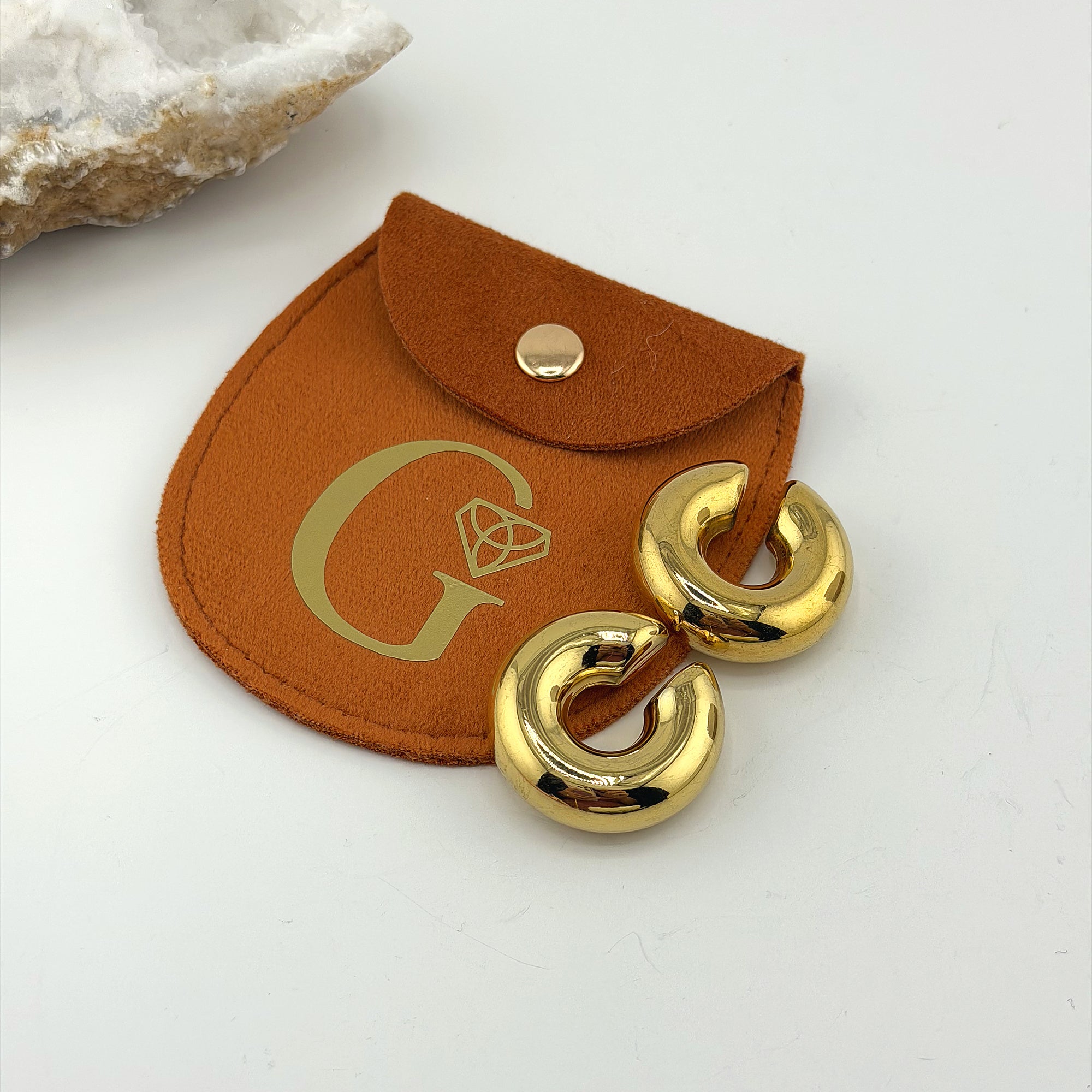 Bold Open Hoop Earrings 18K Waterproof