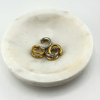 Two Tone Open Hoop Earrings Waterproof