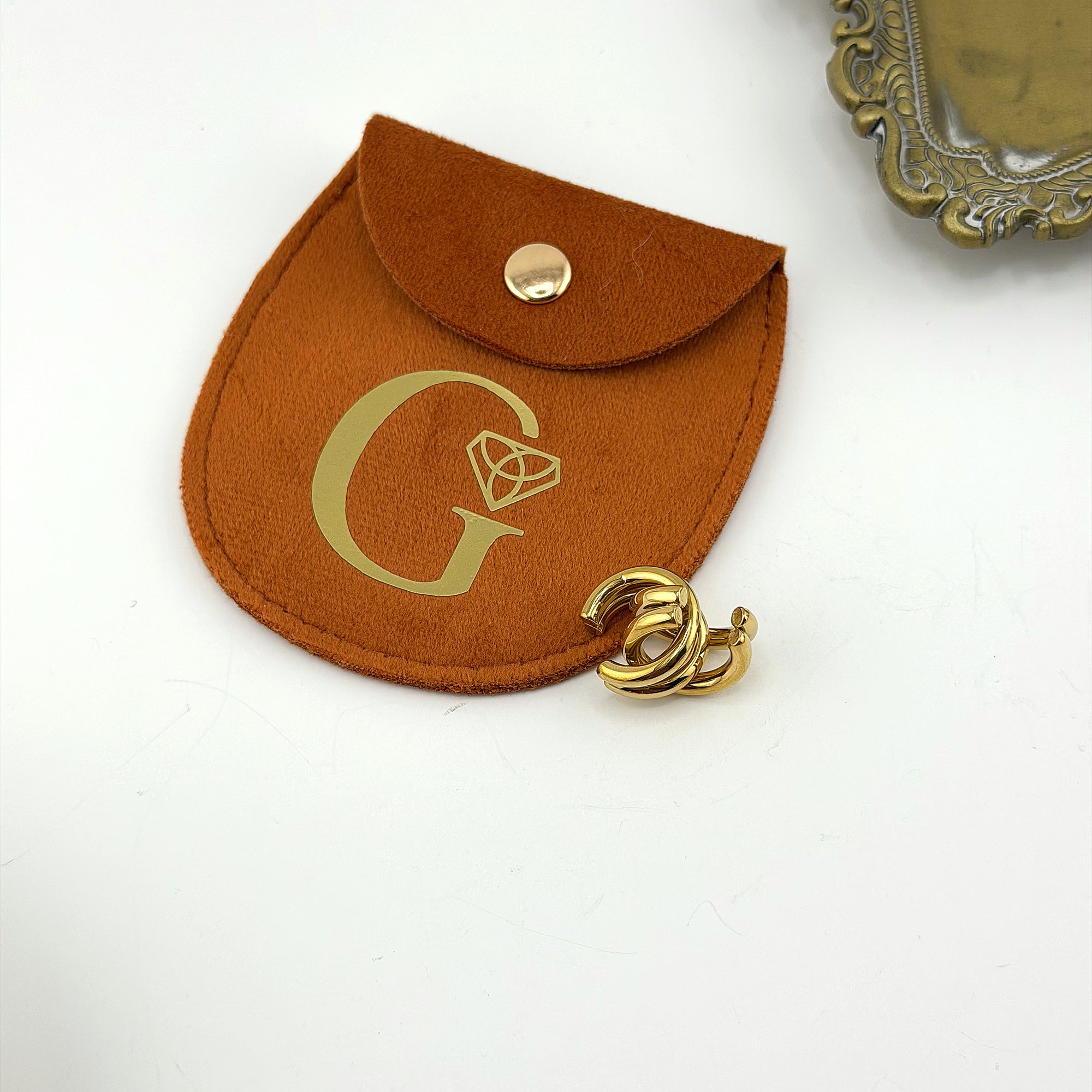 Two Tone Open Hoop Earrings Waterproof