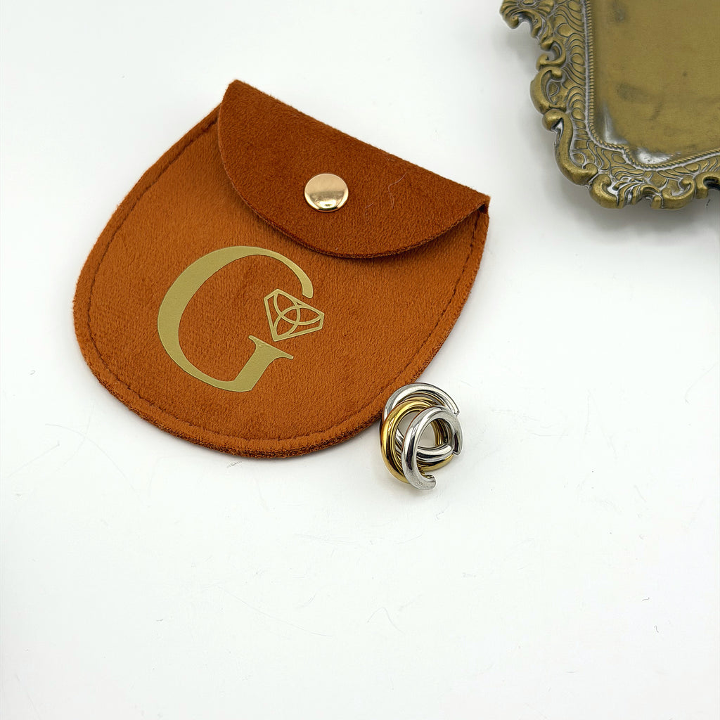 Two Tone Open Hoop Earrings Waterproof