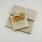 Marina Resin Hoop Earrings 18K Waterproof