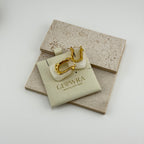 Marina Resin Hoop Earrings 18K Waterproof