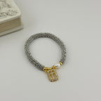 Catholic Medal Pearl Bracelet 18K Waterproof