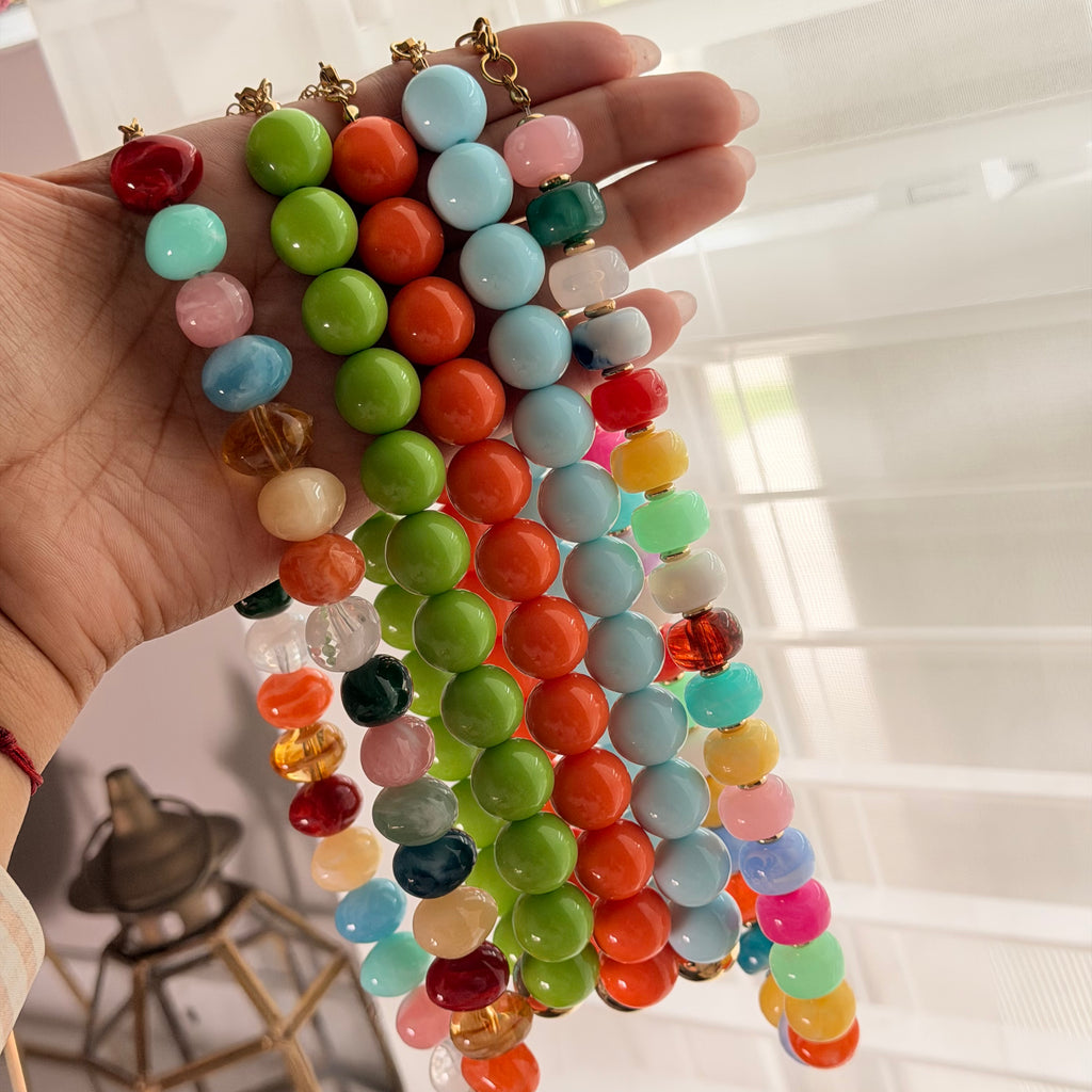 Round Bead Necklace Waterproof