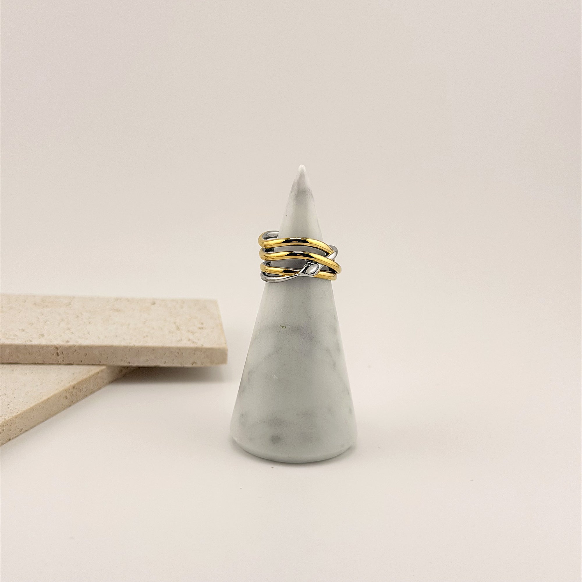 Serpentine Coil Ring 18K Waterproof