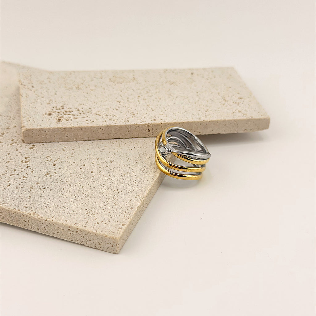 Serpentine Coil Ring 18K Waterproof