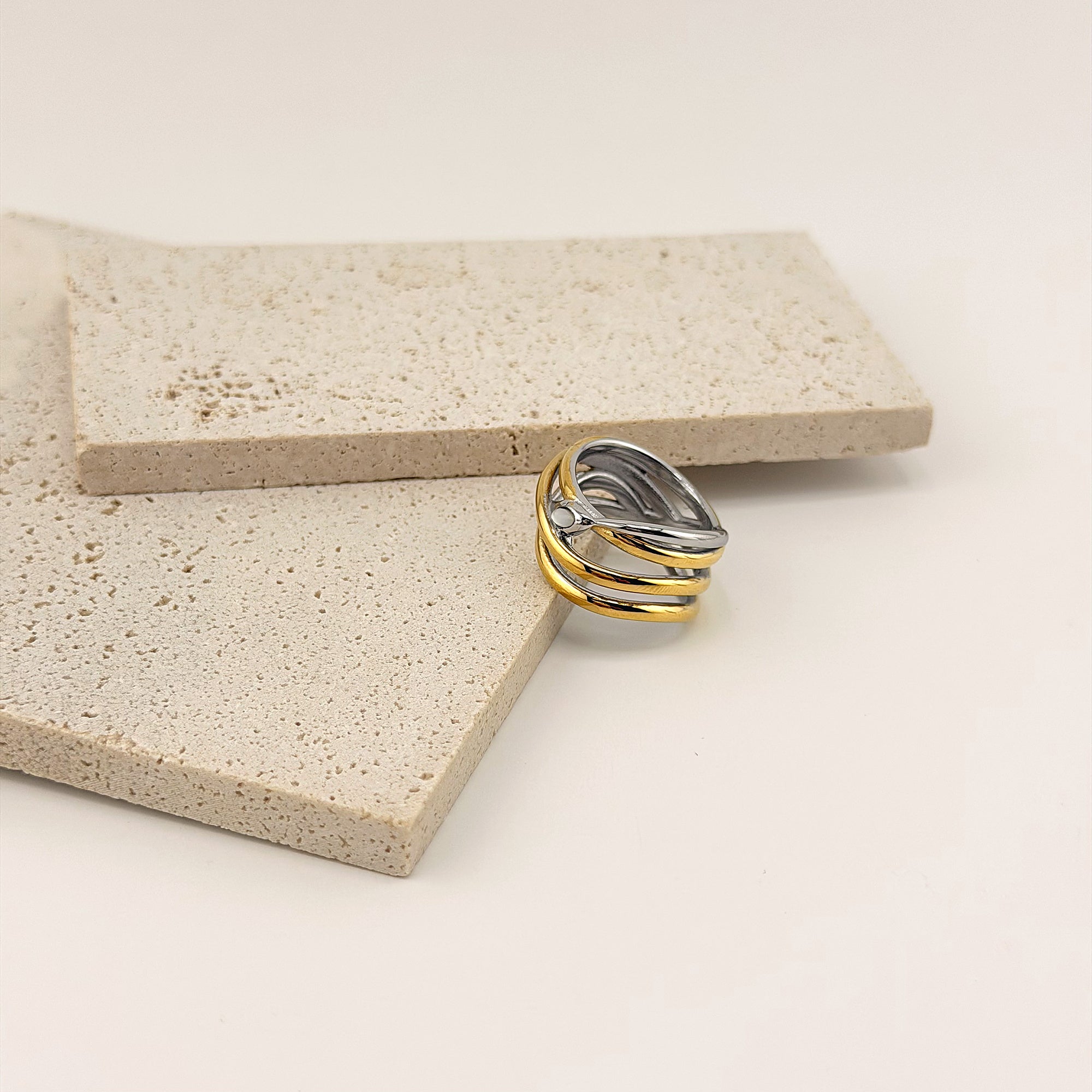 Serpentine Coil Ring 18K Waterproof