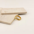 Pear Cut Solitaire Ring 18K Waterproof