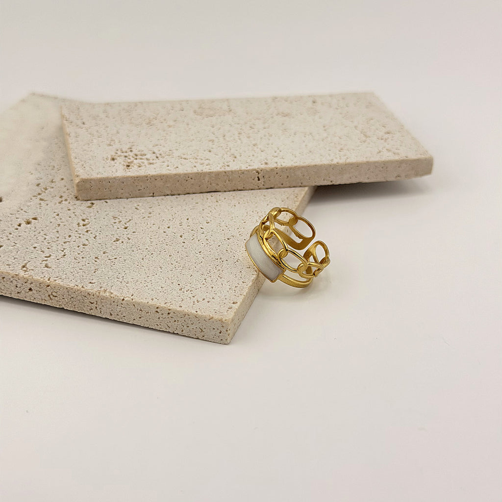 Link Harmony Ring Open 18K Waterproof