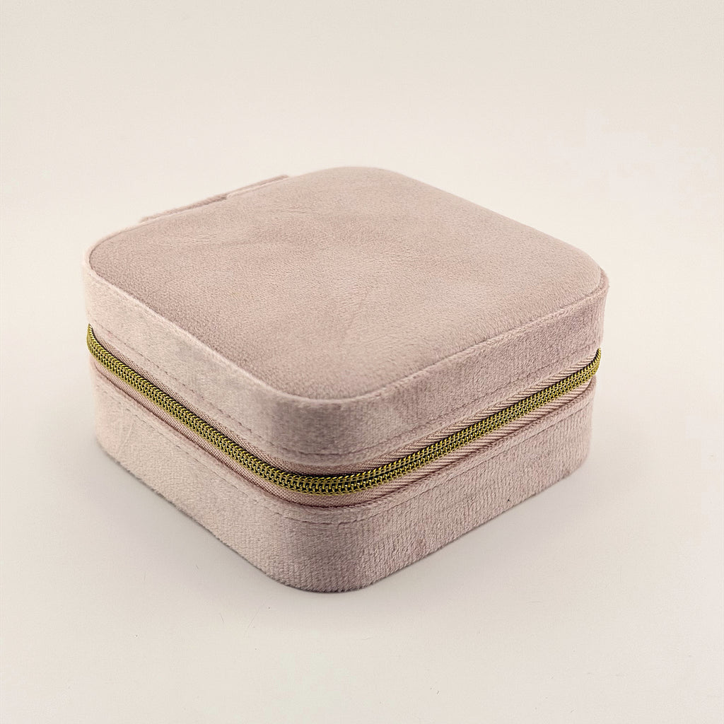 Velvet Square Jewelry Travel Case