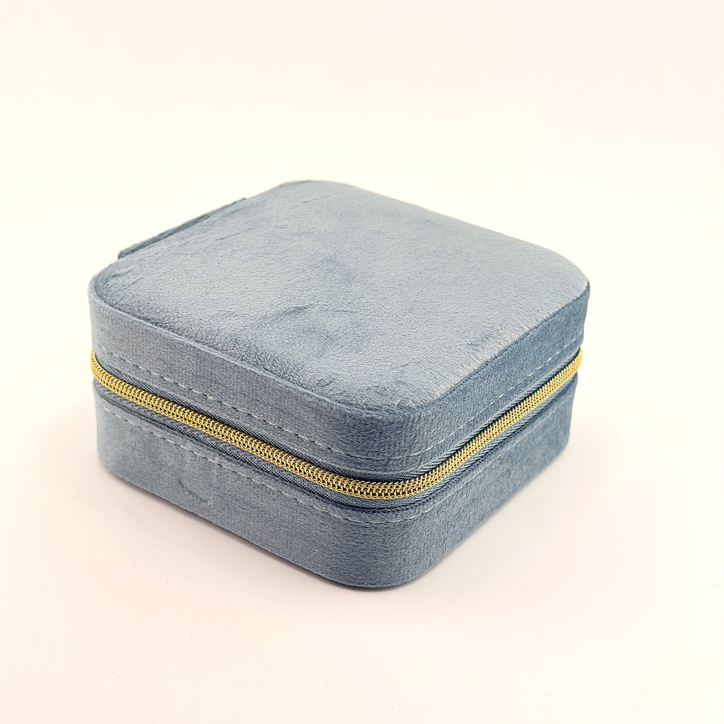 Velvet Square Jewelry Travel Case