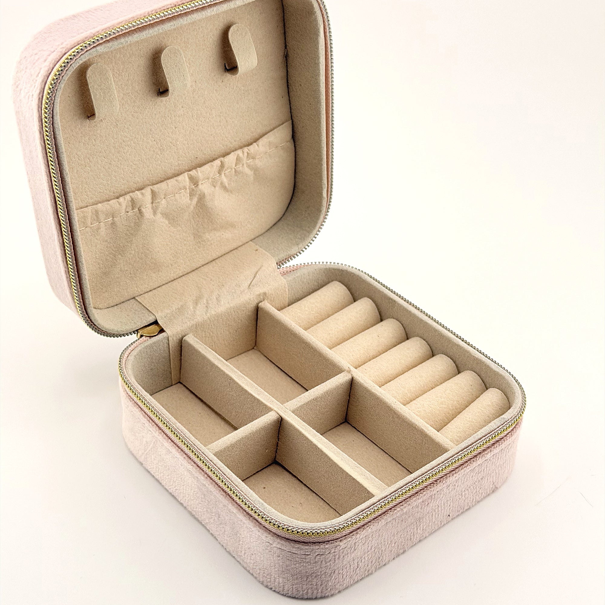 Velvet Square Jewelry Travel Case