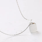 Personalized Square Pendant Necklace 18K Waterproof