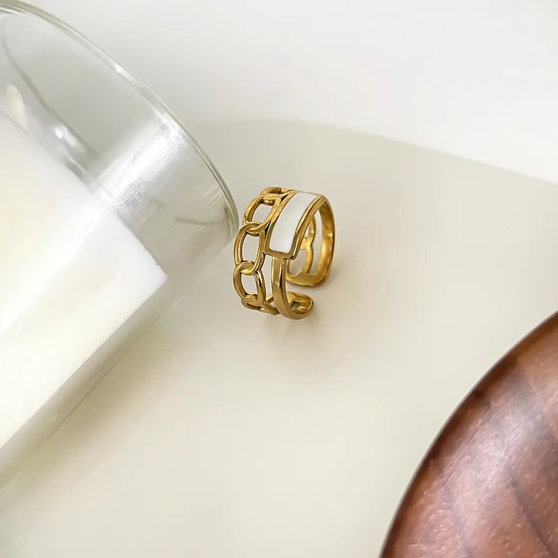 Link Harmony Ring Open 18K Waterproof