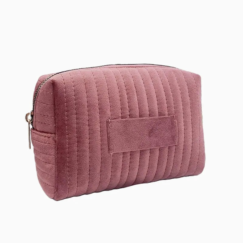 Personalized Ribbed Cosmetic Bag Small