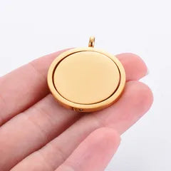 Personalized Round Locket Pendant 18K Waterproof