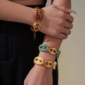 Chunky Sky Blue Jewelry Set 18K Waterproof