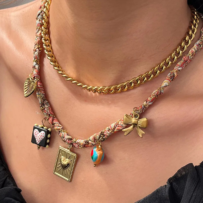 Boho Charm Choker Necklace 18K Waterproof
