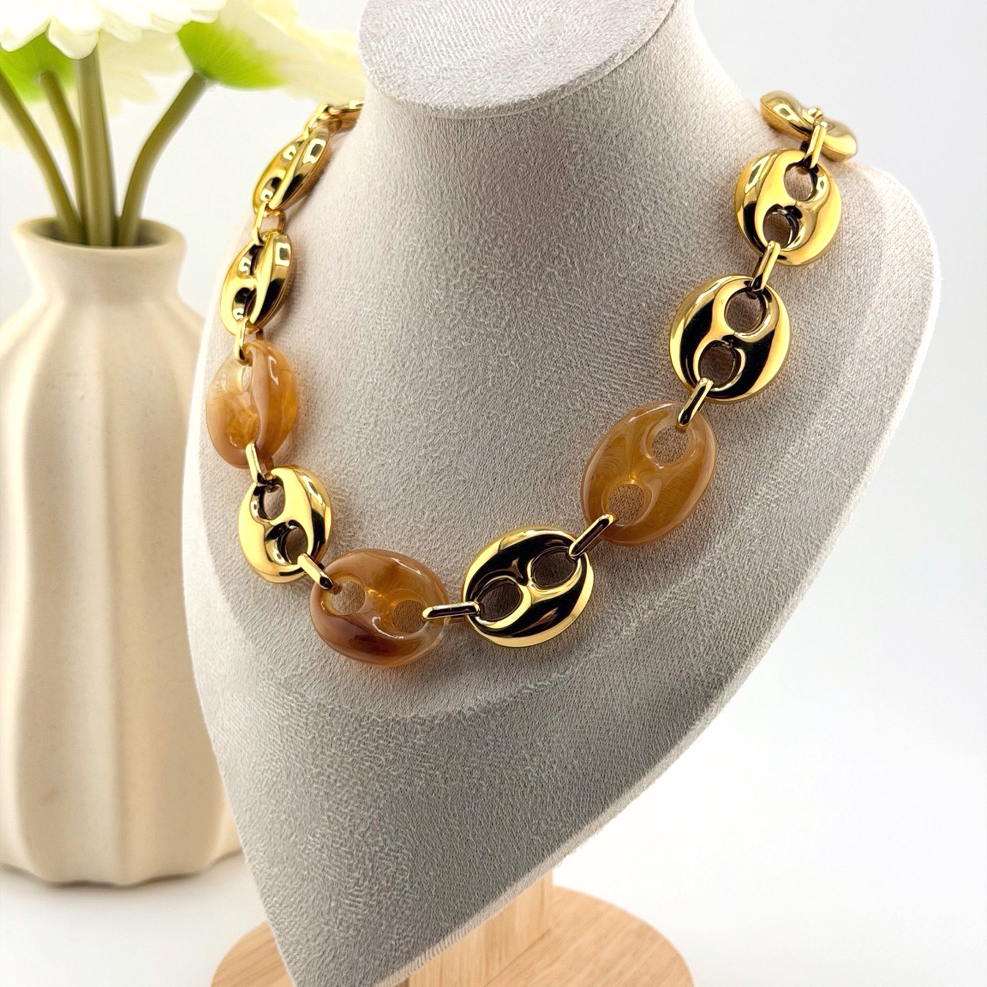 Chunky Sky Blue Jewelry Set 18K Waterproof