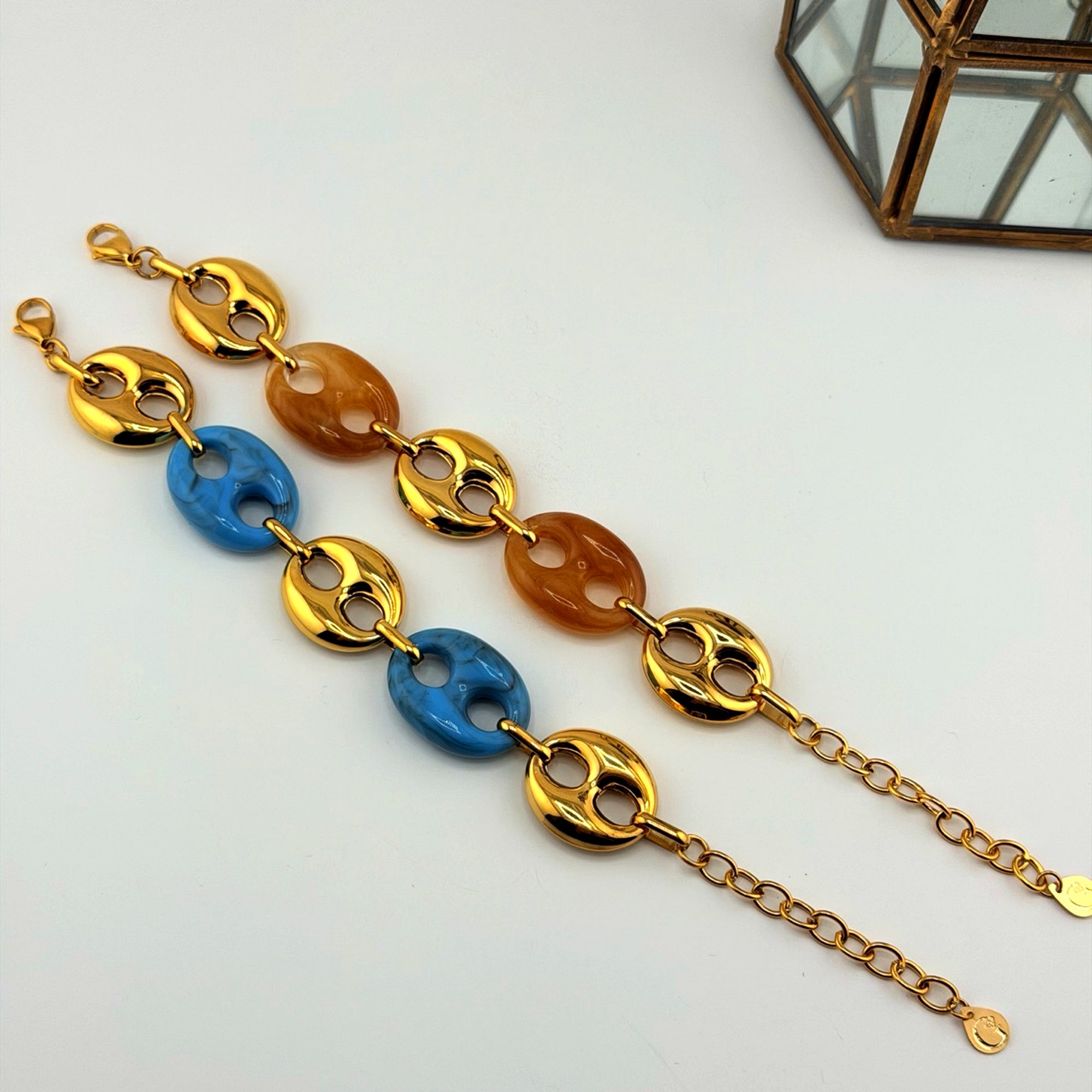 Chunky Sky Blue Jewelry Set 18K Waterproof