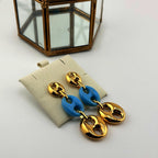 Chunky Sky Blue Jewelry Set 18K Waterproof