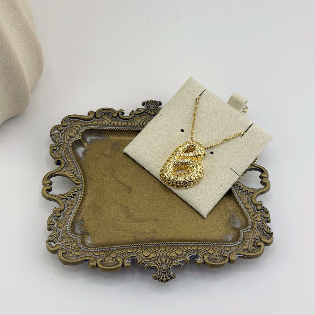 Pavé Initial Necklace 18K Waterproof