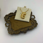 Pavé Initial Necklace 18K Waterproof