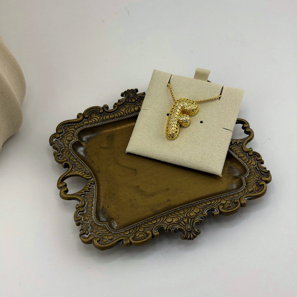 Pavé Initial Necklace 18K Waterproof