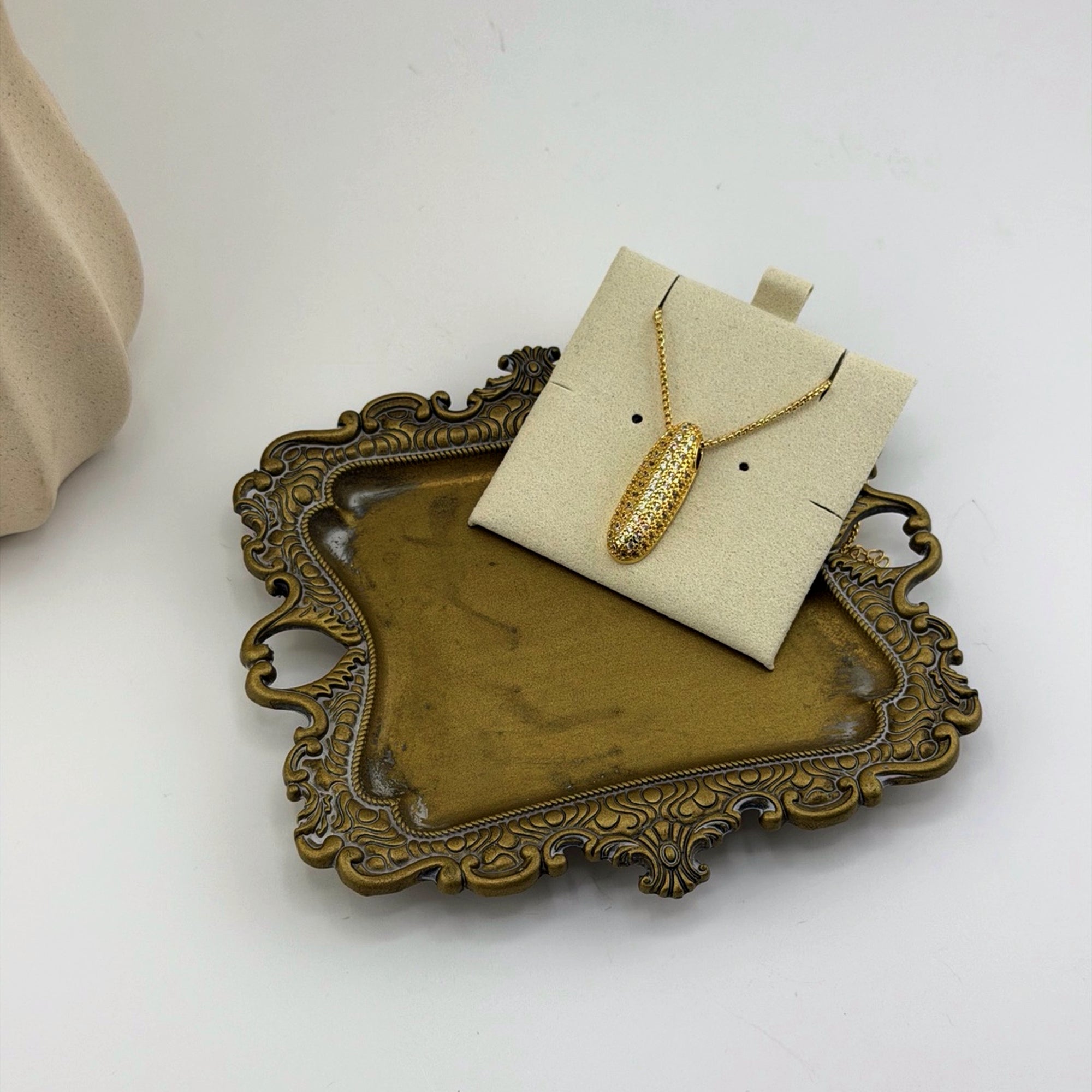 Pavé Initial Necklace 18K Waterproof