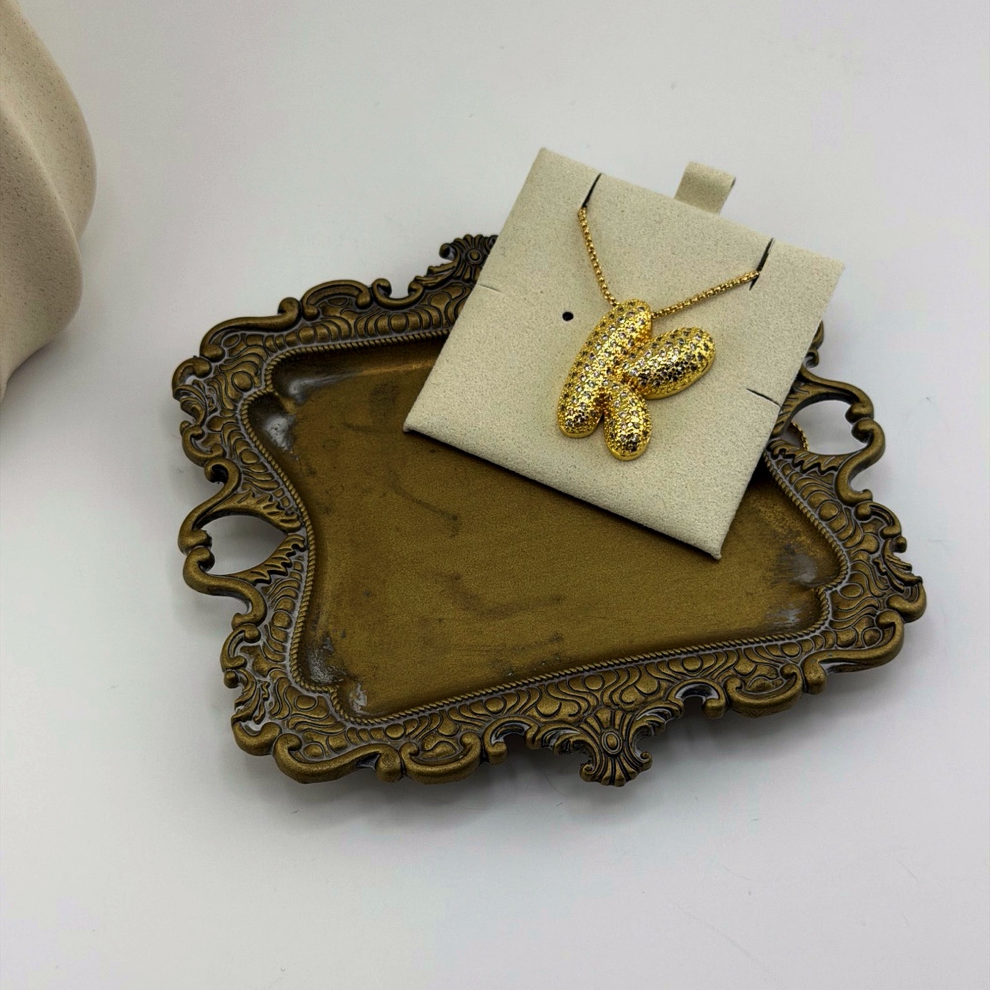 Pavé Initial Necklace 18K Waterproof