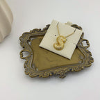 Pavé Initial Necklace 18K Waterproof