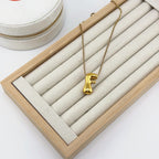 Bubble Initial Necklace 18K Waterproof