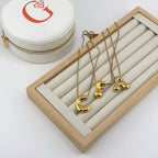 Bubble Initial Necklace 18K Waterproof