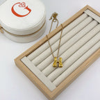 Bubble Initial Necklace 18K Waterproof